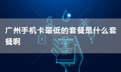广州手机卡最低的套餐是什么套餐啊
