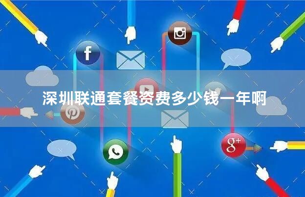 深圳联通套餐资费多少钱一年啊