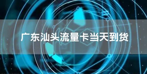 广东汕头流量卡当天到货