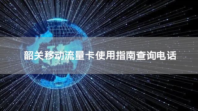 韶关移动流量卡使用指南查询电话