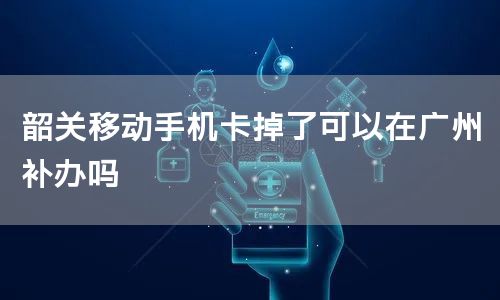韶关移动手机卡掉了可以在广州补办吗