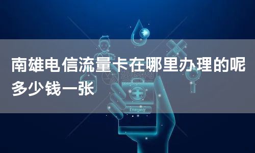 南雄电信流量卡在哪里办理的呢多少钱一张